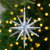 6" White Glittered Starburst Christmas Ornament - IMAGE 2