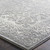 7’10” Distressed Floral Design Gray and Ivory Round Area Throw Rug - IMAGE 6