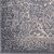 7’10” Distressed Floral Design Gray and Ivory Round Area Throw Rug