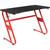 51.5" Red Gaming Ergonomic Desk with Cup Holder and Headphone Hook - IMAGE 2