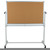 59” White and Grey Reversible Mobile Cork Bulletin – WhiteBoard with Pen Tray - IMAGE 5