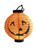 9" Orange and Black Light Up LED Pumpkin Lantern Halloween Decoration - IMAGE 1