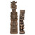 Set of 2 Brown Tiki Gods Outdoor Garden Statues 35" - IMAGE 1
