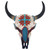 Medium Encrusted Cow Skull Wall Sculpture - 10.5" - Multi-Color - IMAGE 1