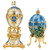 Valentine and Galina Enameled Easter Eggs - 9.5" - Set of 2 - IMAGE 1