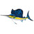 Blue and Yellow Key West Sailfish Trophy Wall Sculpture 48" - IMAGE 1