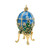 6" Blue and White Valentina Embellished Easter Egg - IMAGE 1