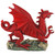 11.5" Red and Gray Small Welsh Dragon Tabletop Figurine - IMAGE 3