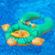 40" Green and Orange Turtle Baby and Mom Inflatable Swimming Pool Seat - IMAGE 3