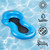 Inflatable Chill Swimming Pool Floating Lounge Chair - 61" - Blue