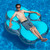 61" Inflatable Blue Pawprint Island Swimming Pool Float - IMAGE 3