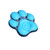 61" Inflatable Blue Pawprint Island Swimming Pool Float - IMAGE 1