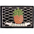 1.5' x 2.5' Pineapple Welcome Black and Beige Rectangular Throw Rug - IMAGE 1