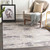 6.5' x 9.5' Distressed Ivory and Brown Rectangular Area Throw Rug - IMAGE 2