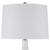 Crackled Ceramic Table Lamp with White Drum Shade - 29" - White and Brown - IMAGE 4