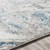 6'7" x 9' Distressed Finish Teal and White Rectangular Machine Woven Area Rug - IMAGE 6