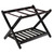 Wooden Foldable Luggage Rack with Shelf - 26.5" - Expresso Brown - IMAGE 1