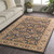 7'6" x 9'6" Floral Design Brown and Taupe Rectangular Area Rug - IMAGE 2