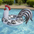 48" Black and White Inflatable Rooster Swimming Pool Party Inner Tube - IMAGE 2