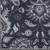 4' Botanical Motifs Navy Blue and Gray Hand Tufted Square Area Throw Rug