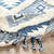 9' x 12' Geometric Diamond Patterned Blue and Beige Rectangular Area Throw Rug - IMAGE 3