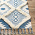 9' x 12' Geometric Diamond Patterned Blue and Beige Rectangular Area Throw Rug - IMAGE 4