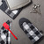 Buffalo Check Quilted Kitchen Potholders - 9" - Black and White - Set of 2