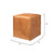 Small Square Upholstered Leather Ottoman - 16" - Orange - IMAGE 5