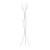 74" White Contemporary Coat Rack with Hanging Hooks - IMAGE 1