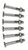 Set of 6 HydroTools Stainless Steel Swimming Pool Ladder Bolts 3" - IMAGE 3