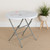 31.5" Granite White and Gray Round Contemporary Outdoor Patio Folding Table - IMAGE 5