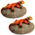 Set of 2 Show Your True Colors Gecko Outdoor Garden Statues 7" - IMAGE 1
