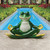 Set of 2 Meditating Pose Zen Frog Outdoor Garden Statues 12" - IMAGE 3