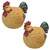 Set of 2 Chubby Chicken Outdoor Garden Statues 8.5" - IMAGE 1