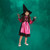 Girl's Witch Children's Halloween Costume - Medium - Black and Pink - IMAGE 3
