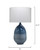 34.75” Blue Ombre Enameled Metal Twilight Table Lamp with White Linen Drum Shade - IMAGE 2