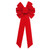 14" x 34" Red 11-Loop Velveteen Christmas Bow Decoration - IMAGE 1