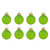 Transparent Glass Christmas Ball Ornaments - 3.25" (80mm) - Green - 8ct - IMAGE 2
