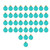 Mini Glass Christmas Ball Ornaments - 1.5" (40mm) - Turquoise - 40ct - IMAGE 2