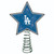10" Lighted Blue and White Star MLB Los Angeles Dodgers Christmas Tree Topper - IMAGE 1