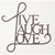 Brown Contemporary "Live Laugh Love" Wall Art 21.25" x 20.50" - IMAGE 1