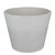 8" White Ribbed Rim Round Eco-Friendly Flower Planter - IMAGE 1