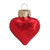 56ct Red Shiny Finish Glass Christmas Heart Ornaments - 1.75" (50mm) - IMAGE 1