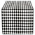 108" x 14" Black and White Harelquin Print Table Runner - IMAGE 1