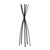 72.5" Black Contemporary Coat Rack with Prongs - IMAGE 1