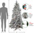 Real Touch™ Pre-Lit Artificial Flocked Dunton Spruce Slim Christmas Tree - 6.5' - Multi Lights - IMAGE 6