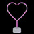 11.5" Pink Heart LED Neon Style Valentine's Day Table Sign - IMAGE 1