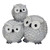 7.25" Gray Wide Eyed Outdoor Stacked Owl Garden Statue - IMAGE 1