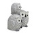 7.25" Gray Wide Eyed Outdoor Stacked Owl Garden Statue - IMAGE 2