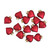 56ct Red Matte Finish Glass Heart Christmas Ornaments - 1.75" (50mm) - 56ct - IMAGE 2